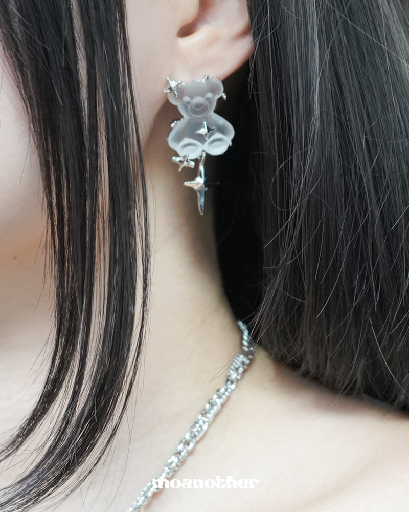 [StrayKids Hyunjin , IDLE Yuqi Pick] MATT TEADDY BEAR EARRING