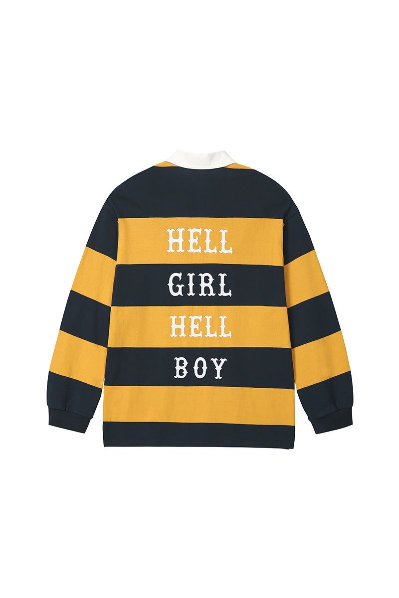 0 1 hell boy rugby shirt