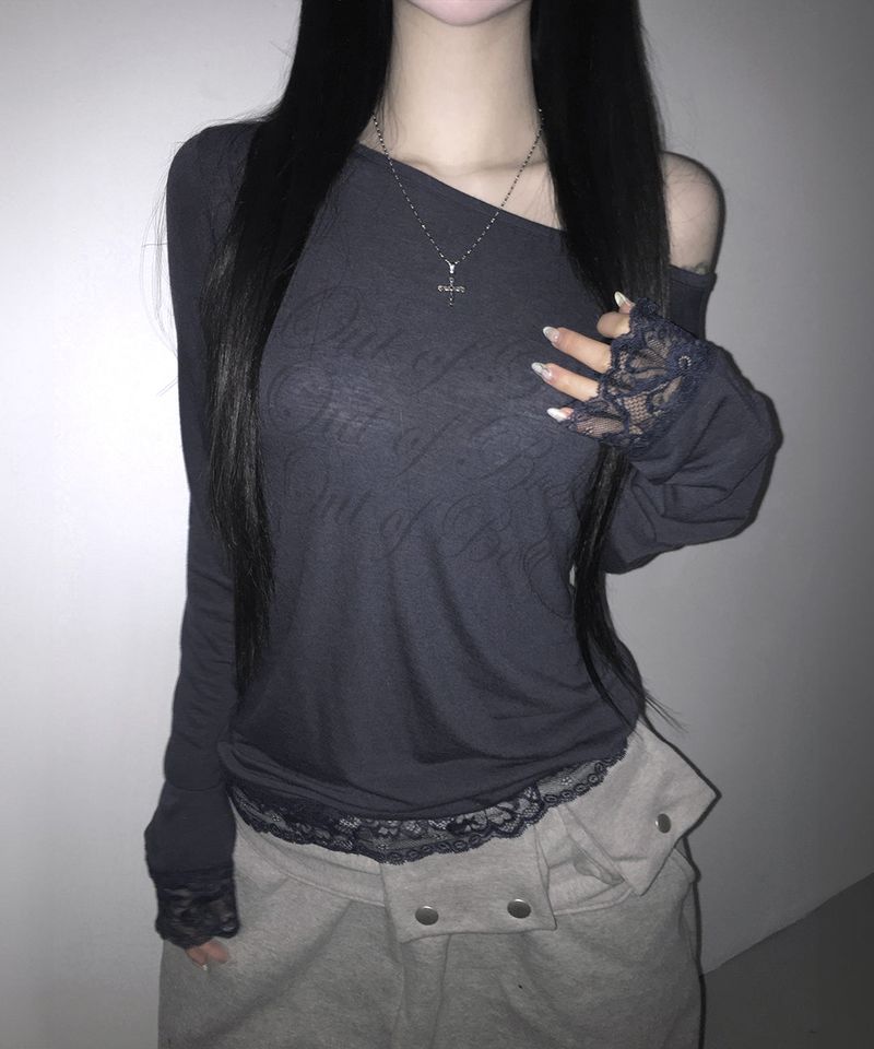eve lace tee (4colors)