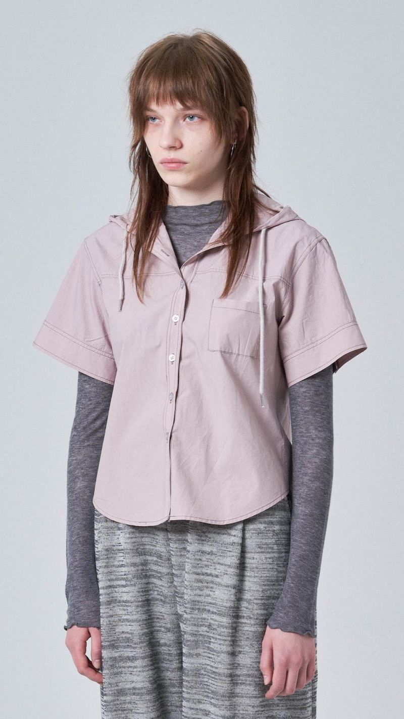 Hooded shirt_pink