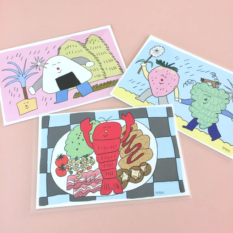 SEN STUDIO(センススタジオ)の「ハッピーポストカードセット 1 (3ea)(雑貨/ステーショナリー)」