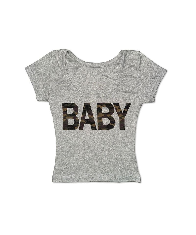 minty camo baby tee (5colors)