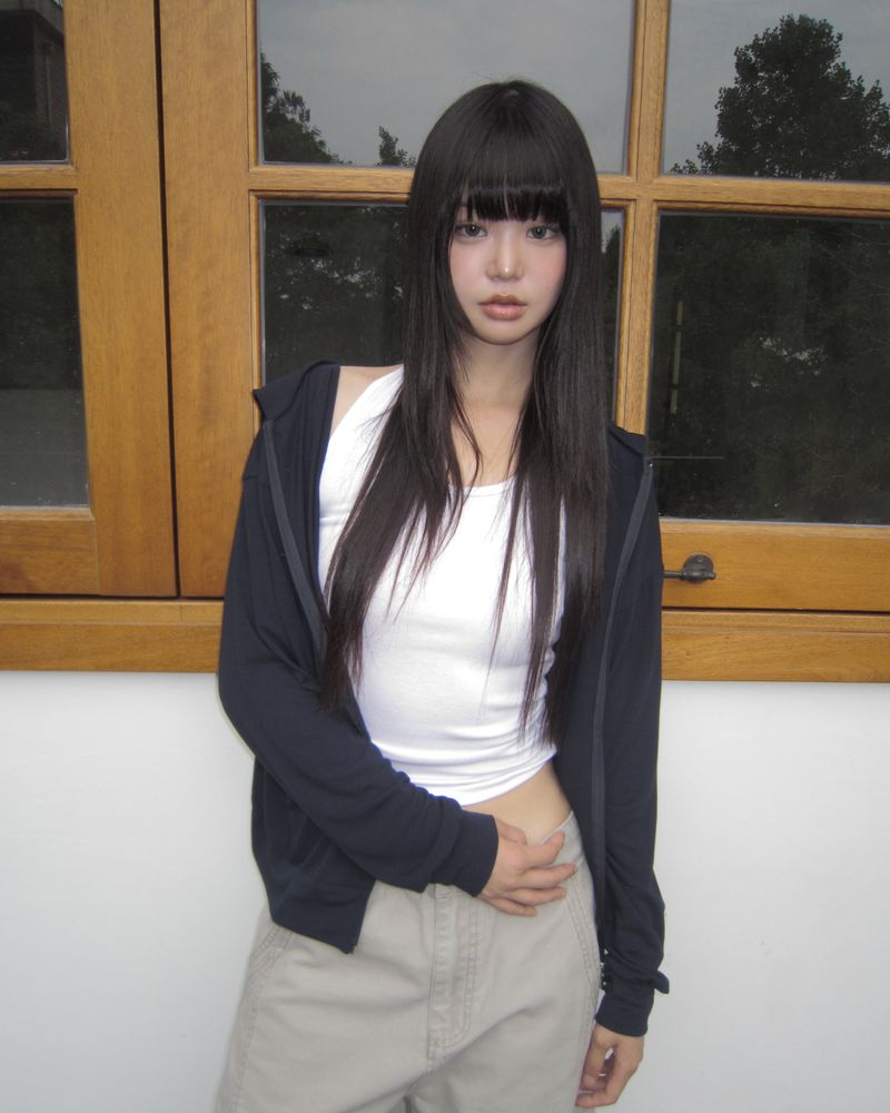 Gyuni Sheer Hooded Zip-Up