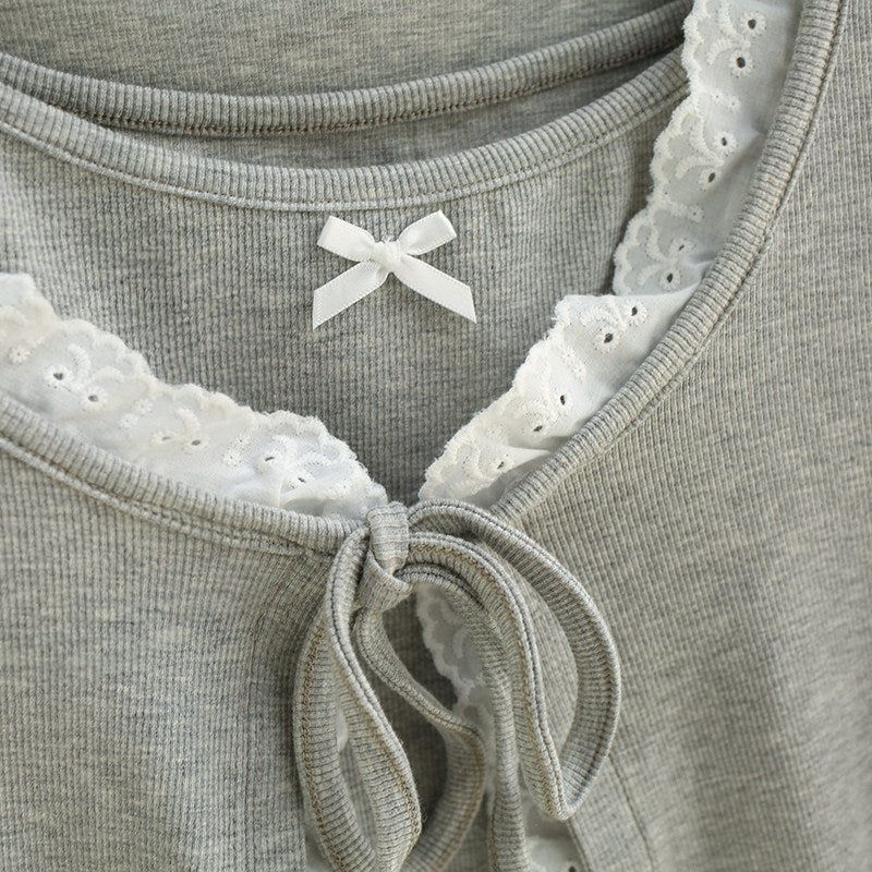 Ribbon Tie Layered Top