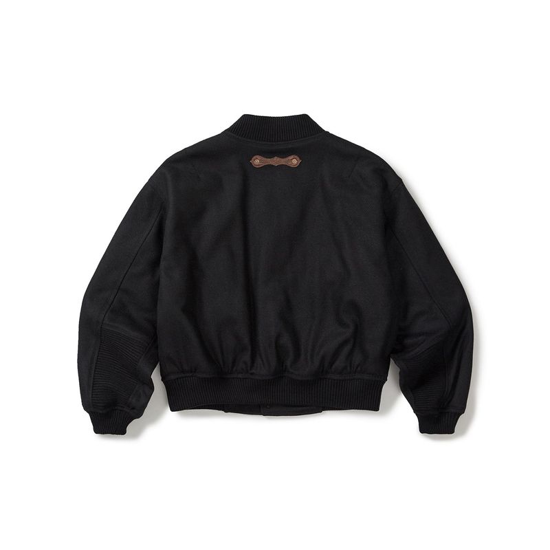 Wool blouson jacket / Black