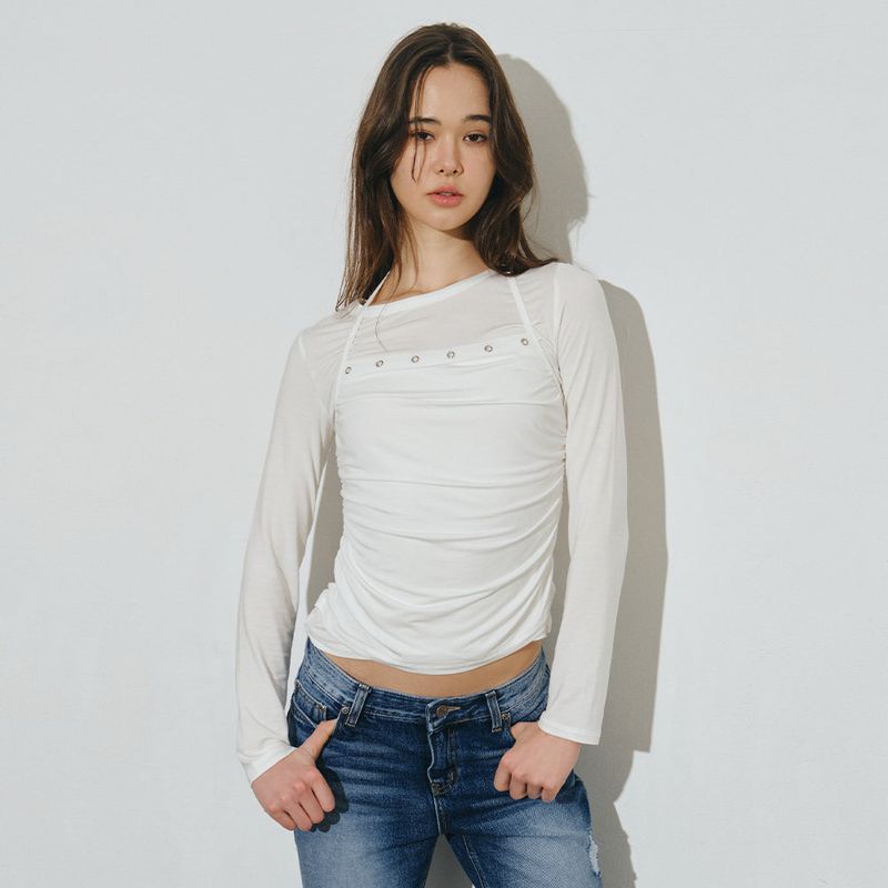 MIDNIGHT MOVE（ミッドナイトムーブ）の「sl ey t (white)（Tops）」
