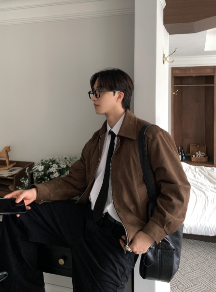 Bias Classic Bias Incision Suede Jacket