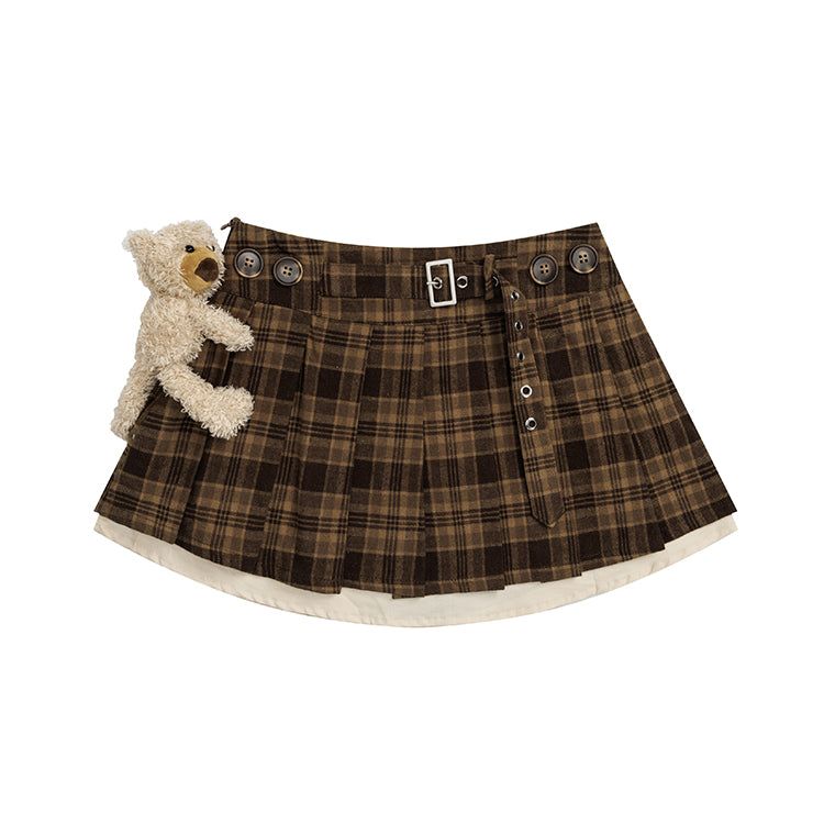 Cozy&Kitsch（コージーアンドキッチ）の「テディベルトチェックプリーツスカート232425749（スカート）」