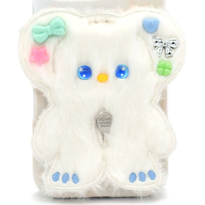 SUN CASE BEADS BEAR WHITE CREAM
