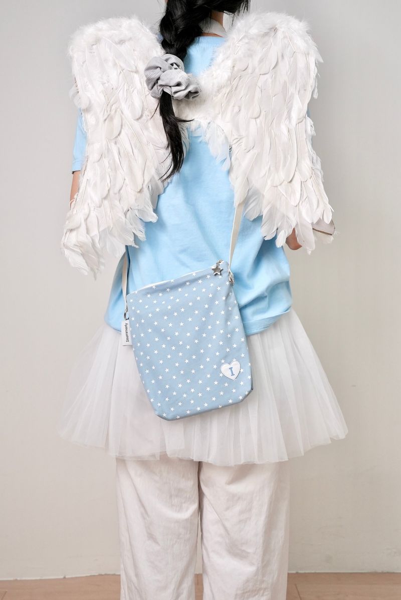 Koi cross bag - Angel star (sky blue)