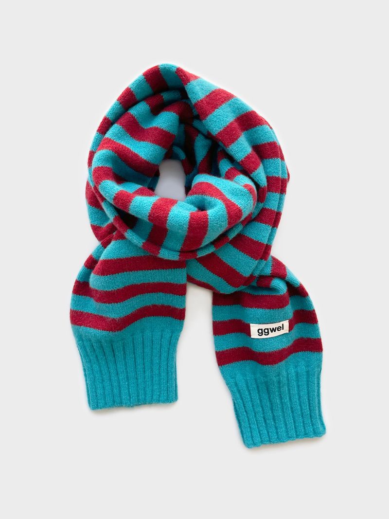 KNIT STRIPE MUFFLER