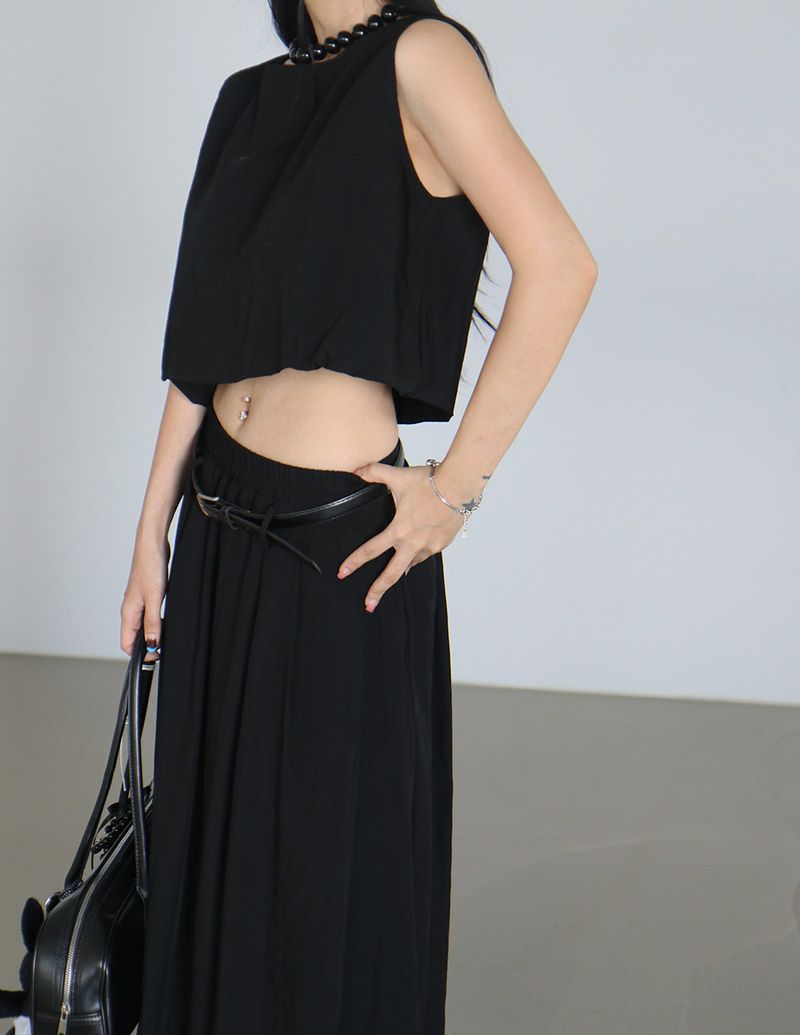 Pumpkin Balloon Sleeveless Blouse