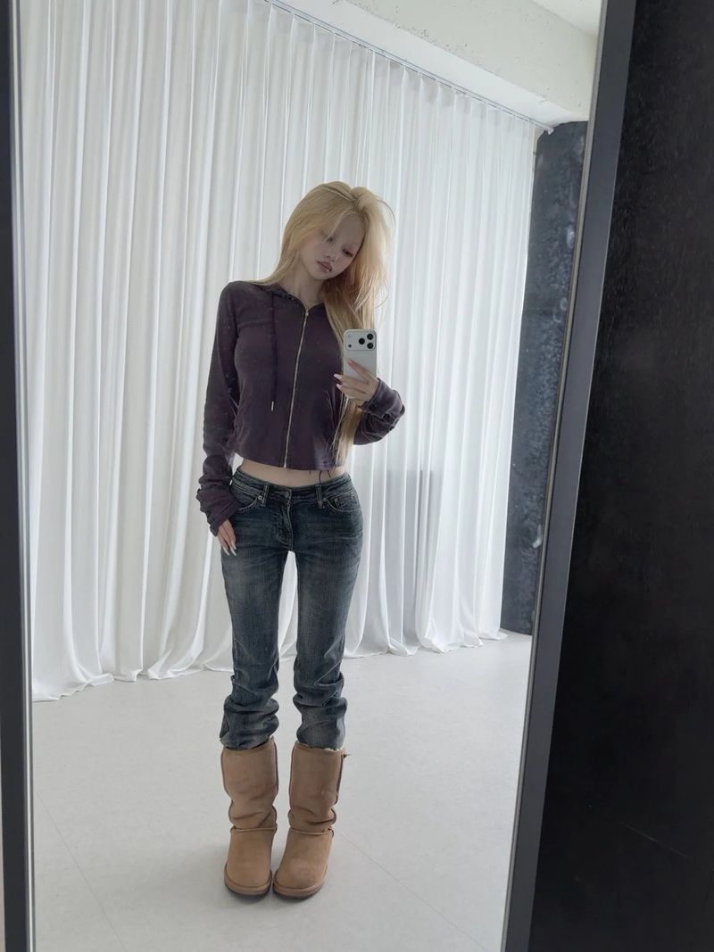 sister washing dyeing bootcut