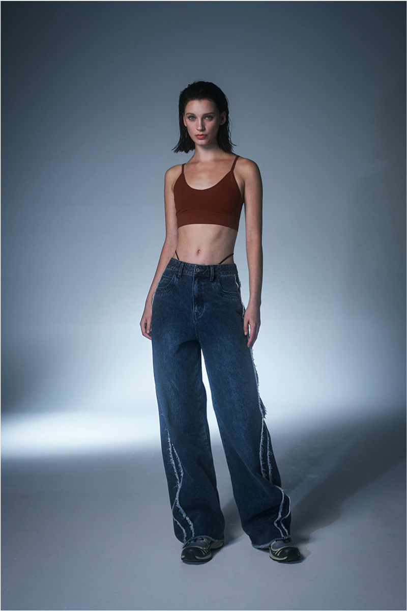 ODDSTUDIO（オッドスタジオ）の「Fringe Washing Wide Denim Pants（Pants）」