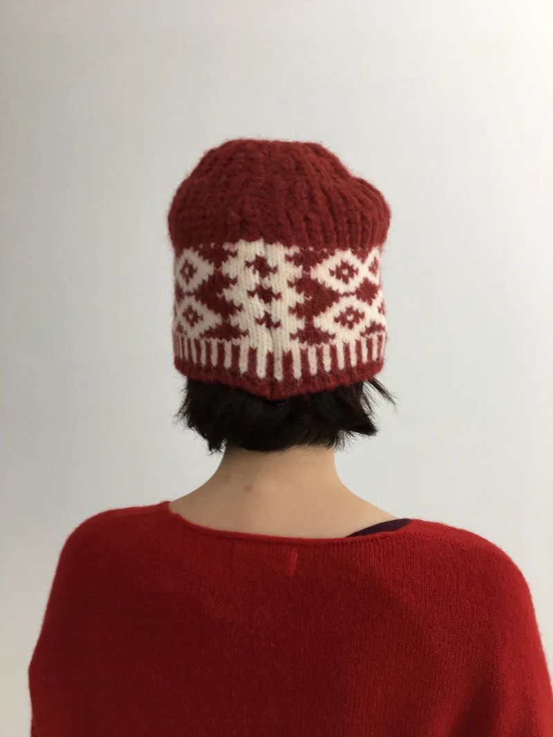 Pattah Nordic Knit Hat (4color)