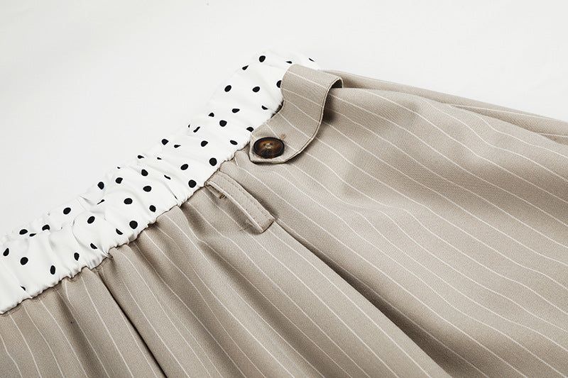 Olive Vintage Stripe Wide Pants