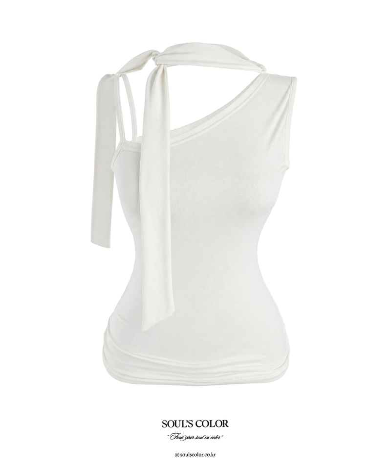 Sera Asymmetric Tie Top (4color)