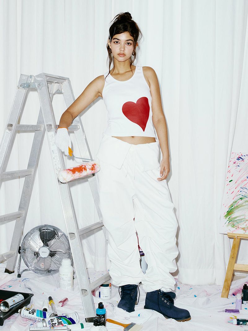 HEART SLEEVELESS WHITE