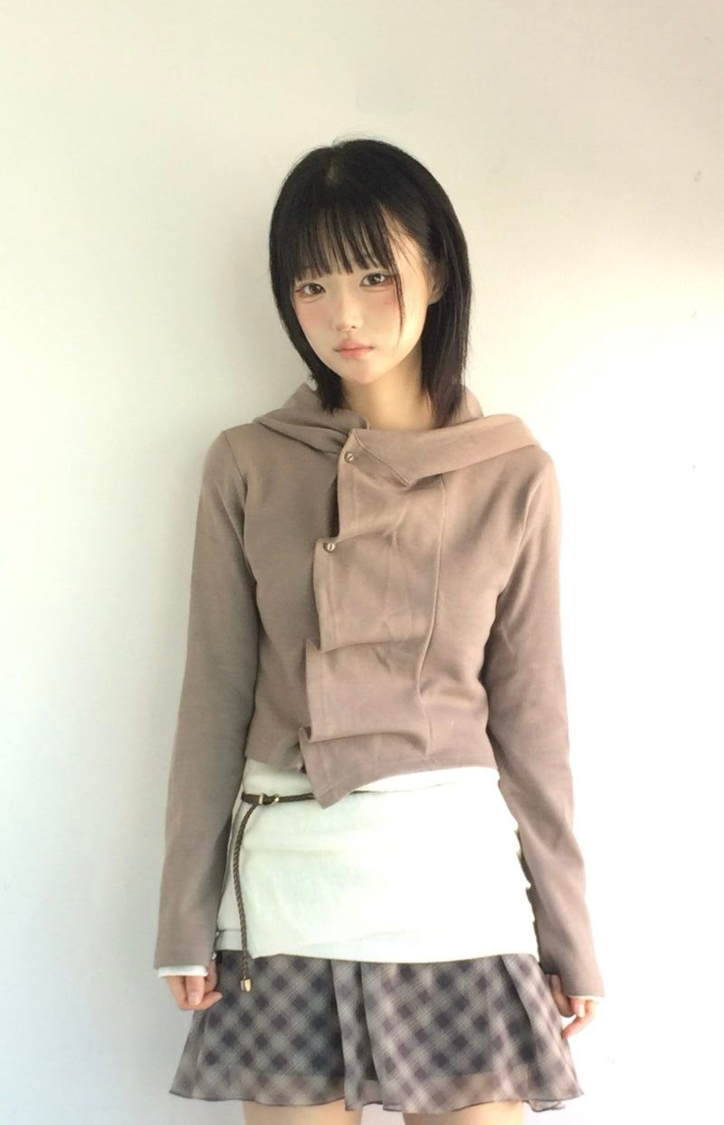 Rough Cutout Hoodie Jacket