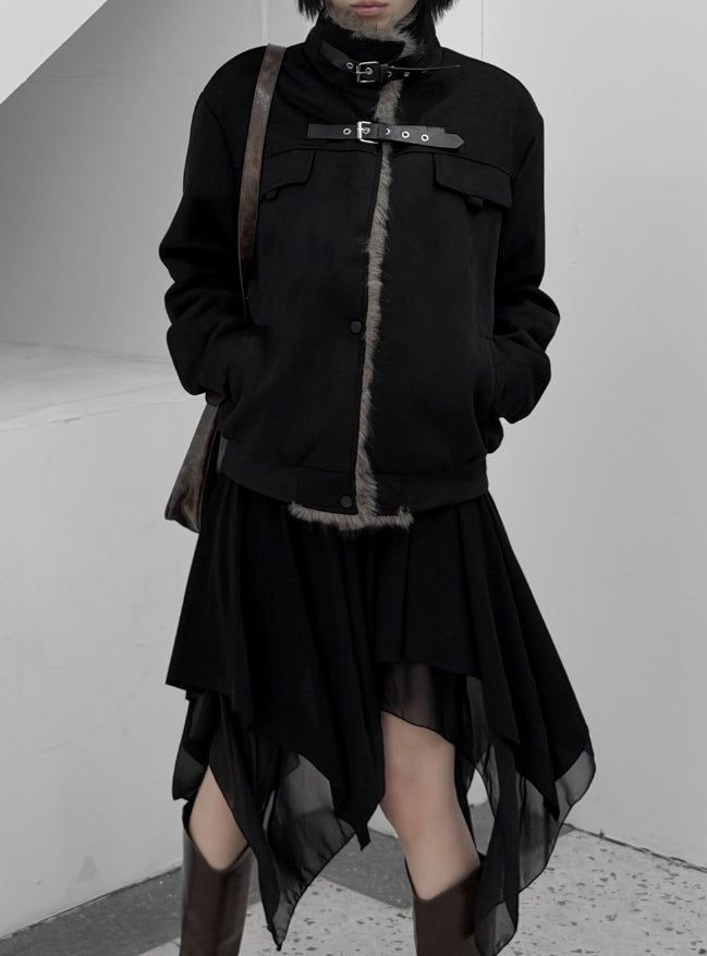 Recho Adjust Fur Suede Jacket