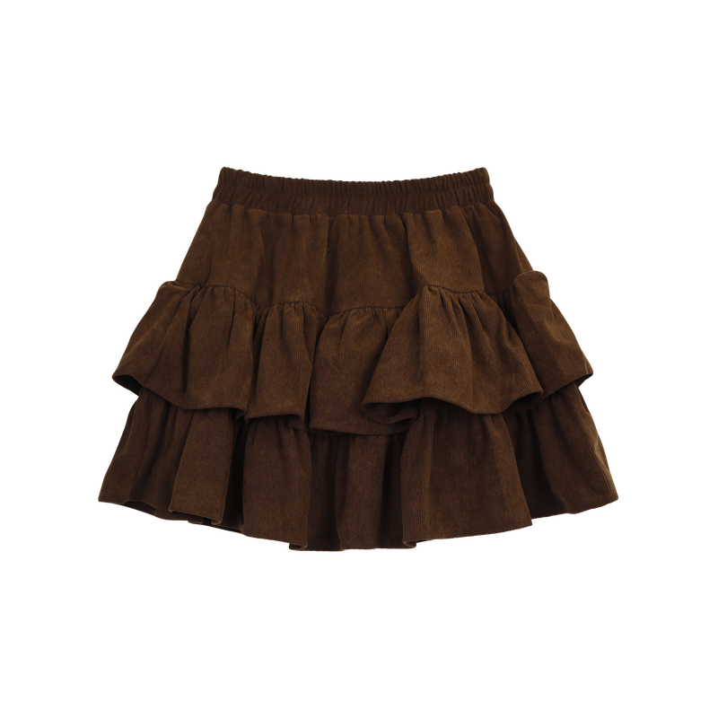 BASIC TIERED CORDU SKIRT