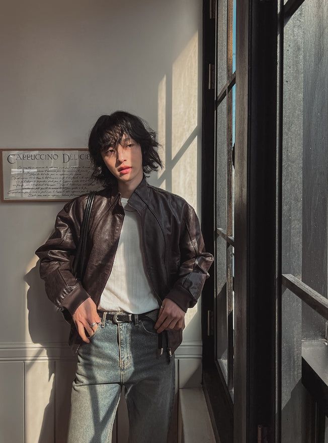 Ito Two Way Crack Leather Jacket