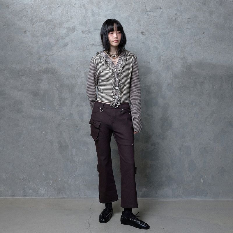 RIBBON POCKET ANKLE PANTS