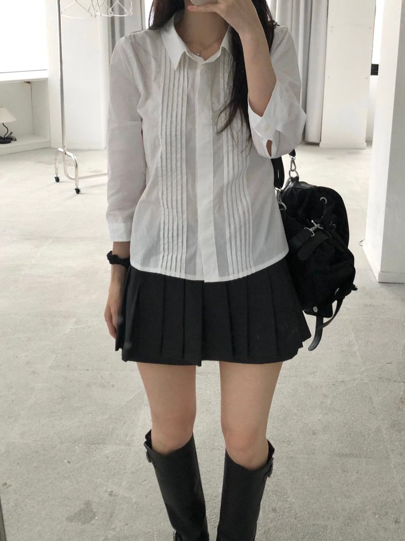Kitten（キッテン）の「レイピンタックシャツ (one color)（トップス）」