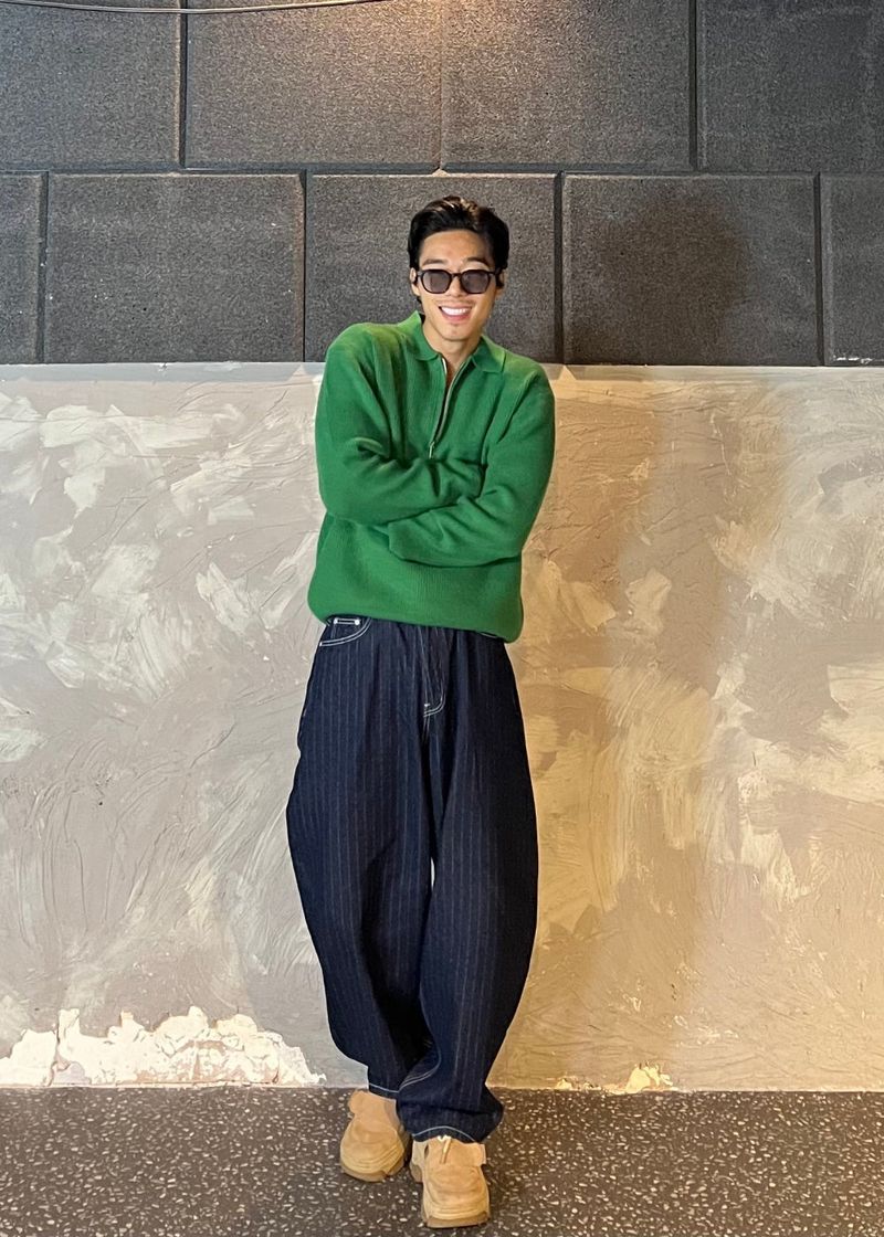 Berghazzi Semi-Zip-up Cara Knit 9COLOR