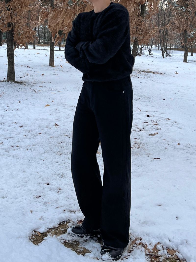 Semi-Wide Cotton Pants