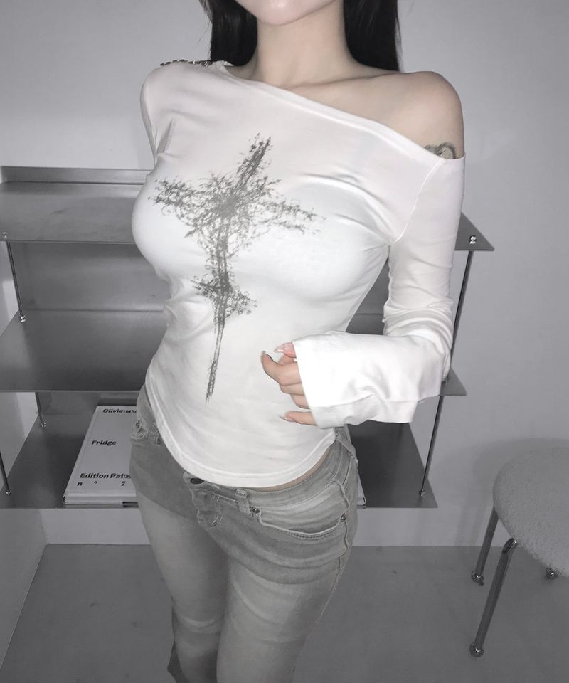 della cross off tee (2colors)