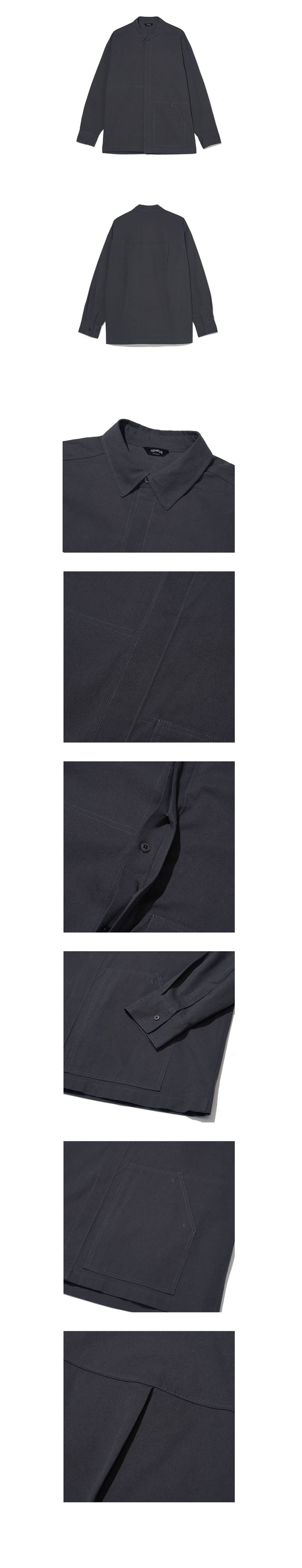 EASY OVERSIZE SHIRTS [CHARCOAL]