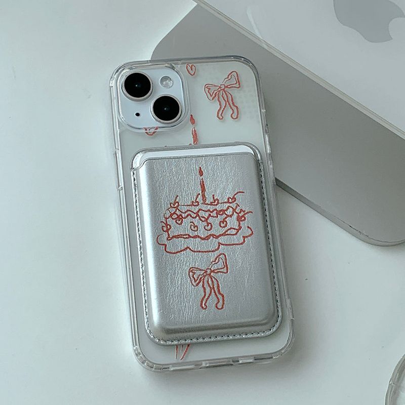 RedSilver - Party Cake Magsafe Phone Case Card Pocket Set