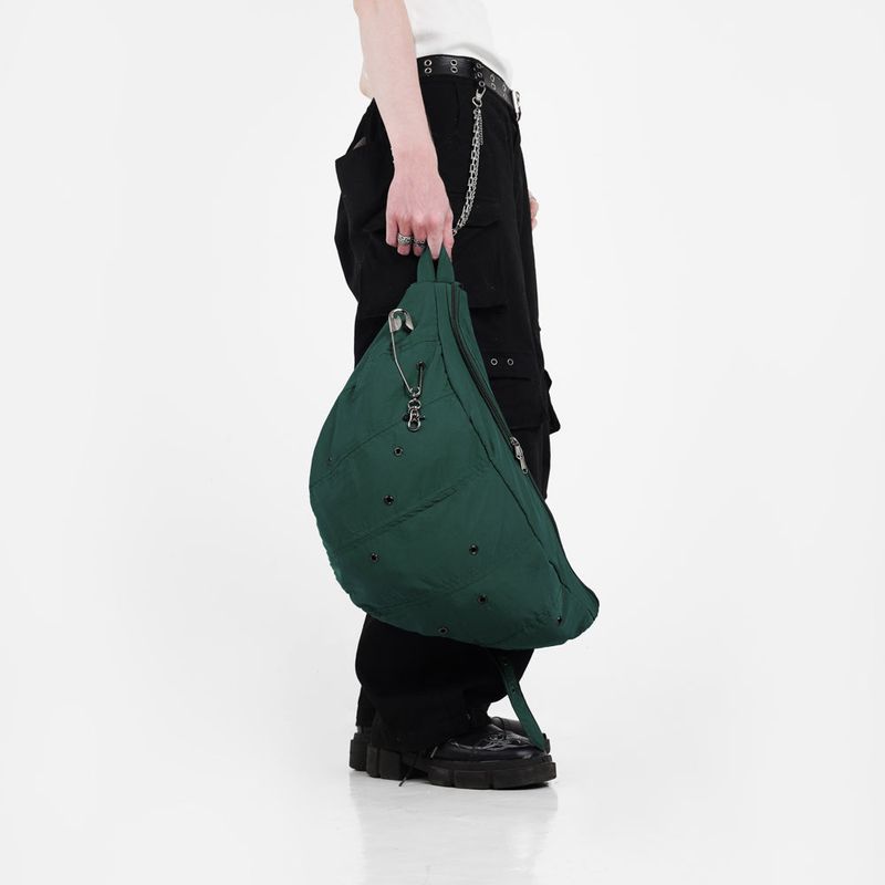HIERARCHY STUDIOS TMTNW - Green Moon Nylon Bag
