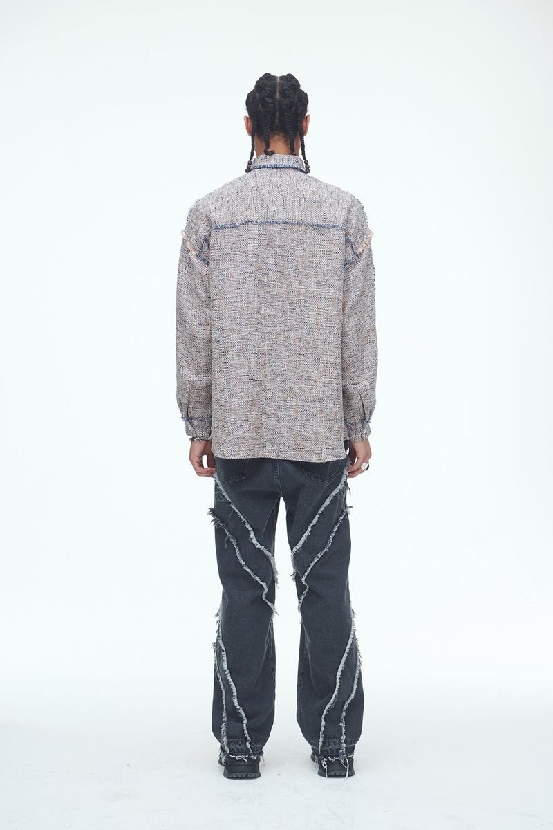 Picnic Mat Tassel Shirts Navy