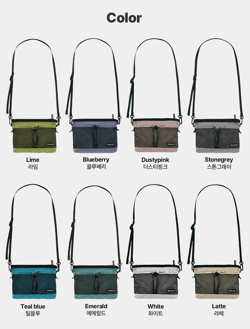 Mesh Pocket Sacoche Nylon White