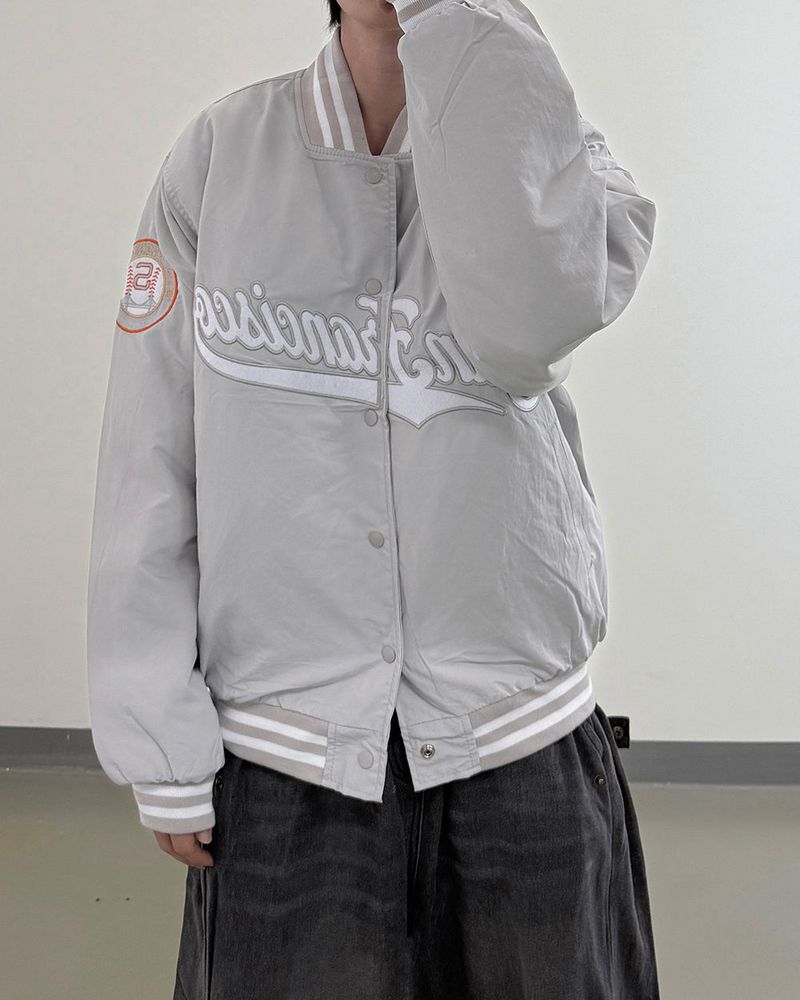 Sanver Lettering Varsity Padding Jumper