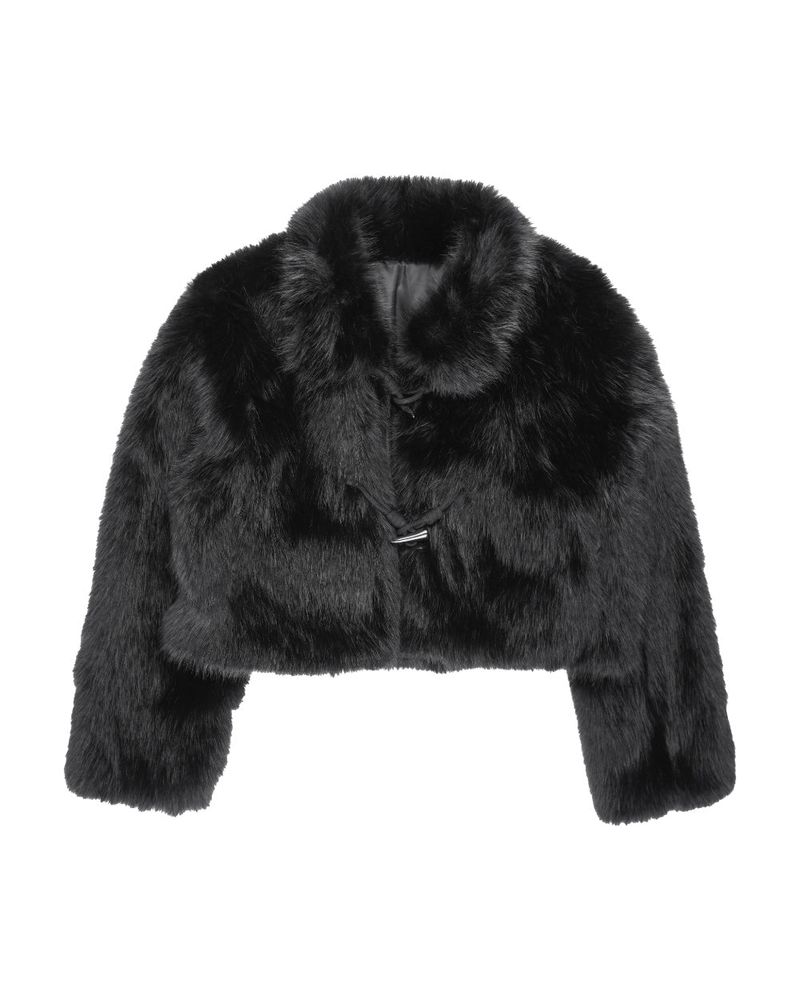  BLACK FUR CROP JACKET