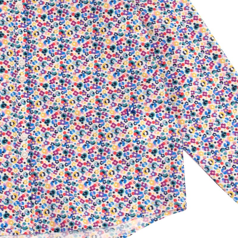 MOOD FLOWER PATTERN SHIRT (UNISEX)_SYF5BL01BU