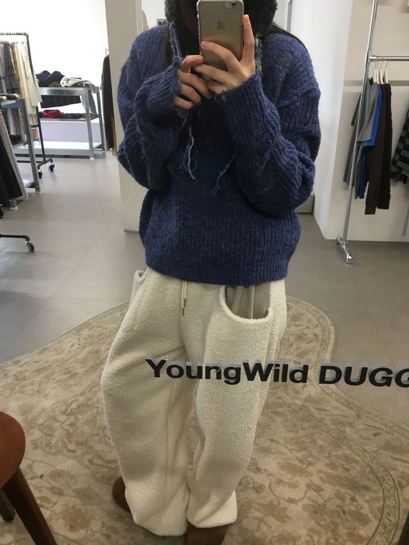Dumple Peach Fleece Pants (3color)