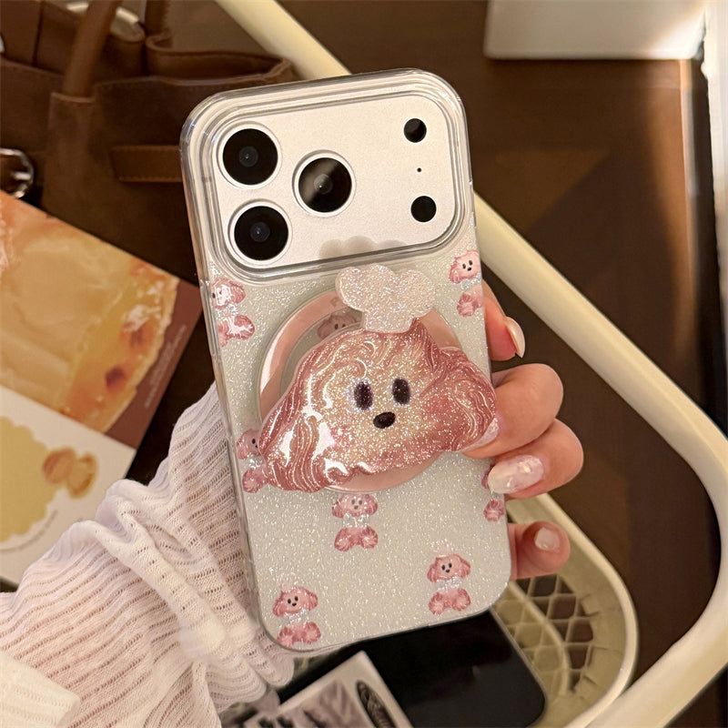 Bling Bling Glitter Chef Puppy Talk iPhone Case
