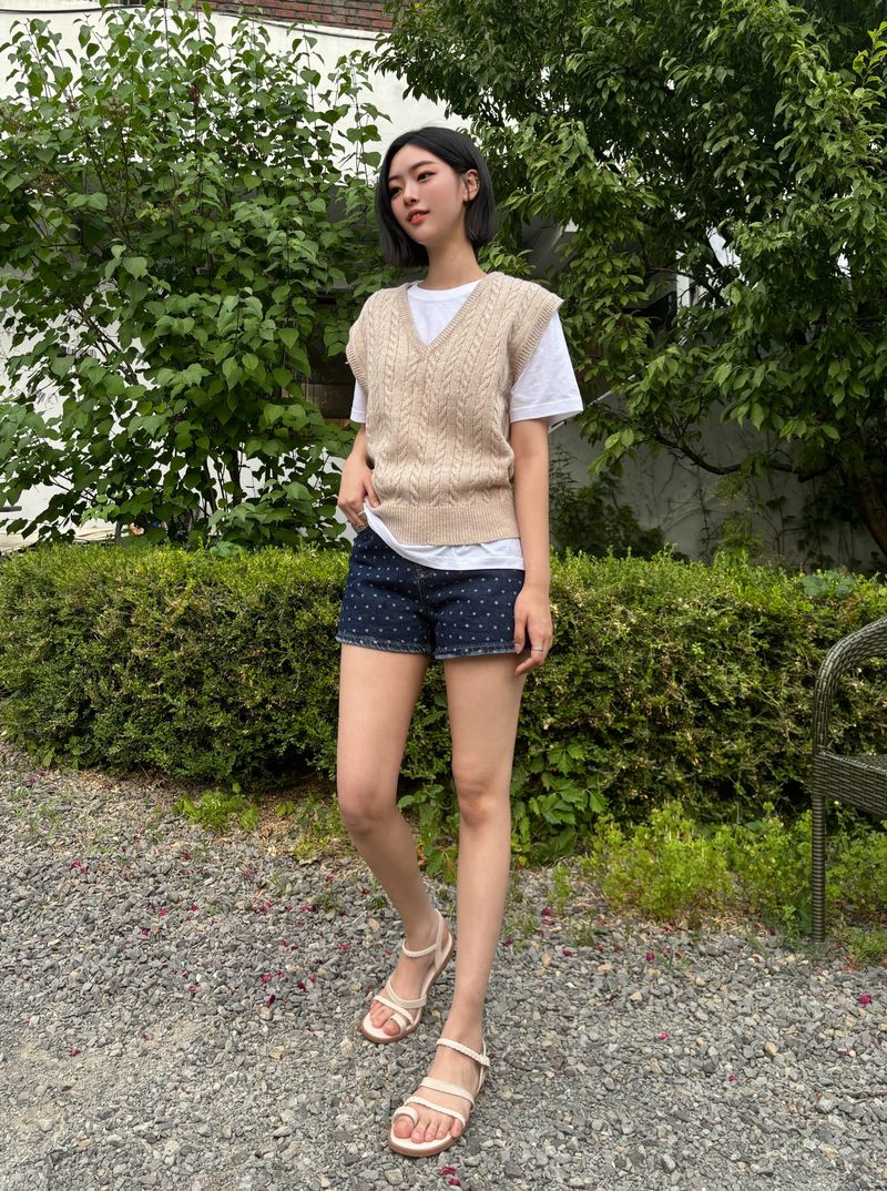 DARK BLUE DOT DENIM PANTS code 21100