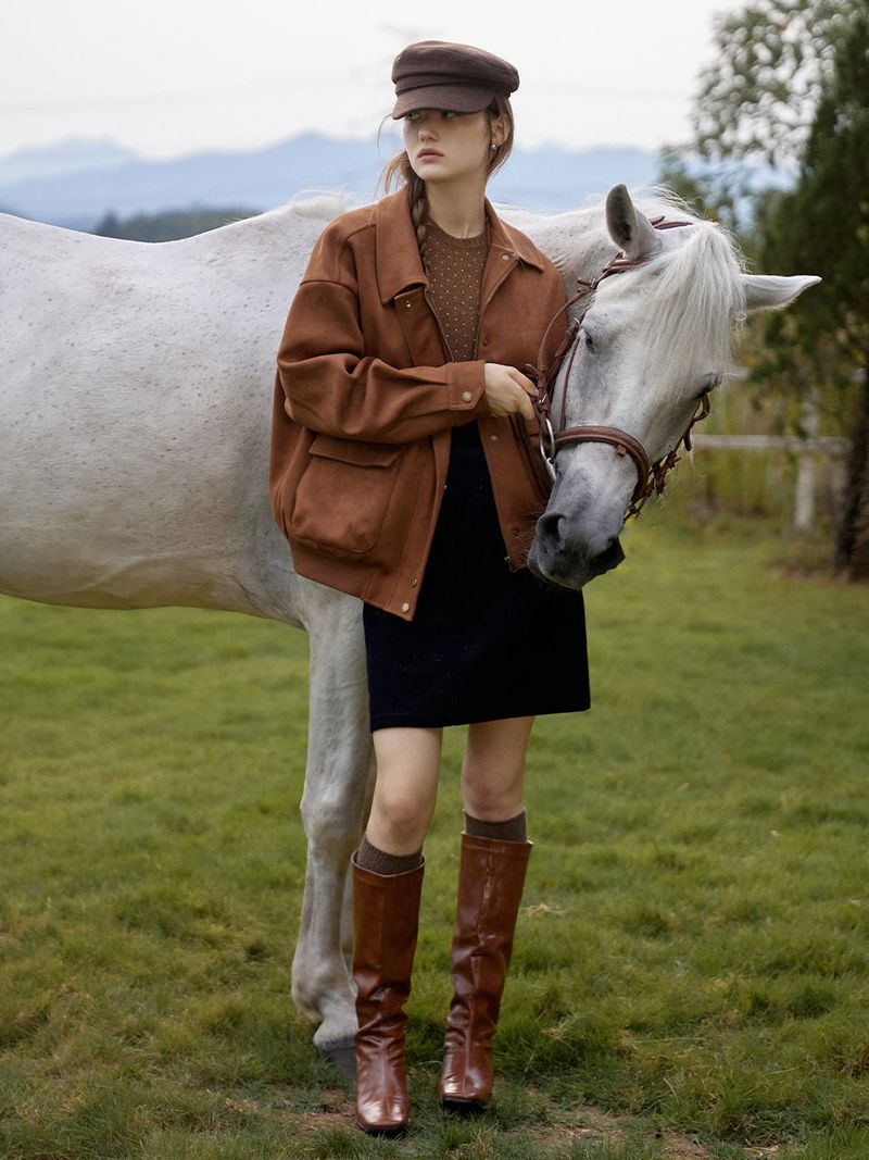 MEROY corduroy mid skirt
