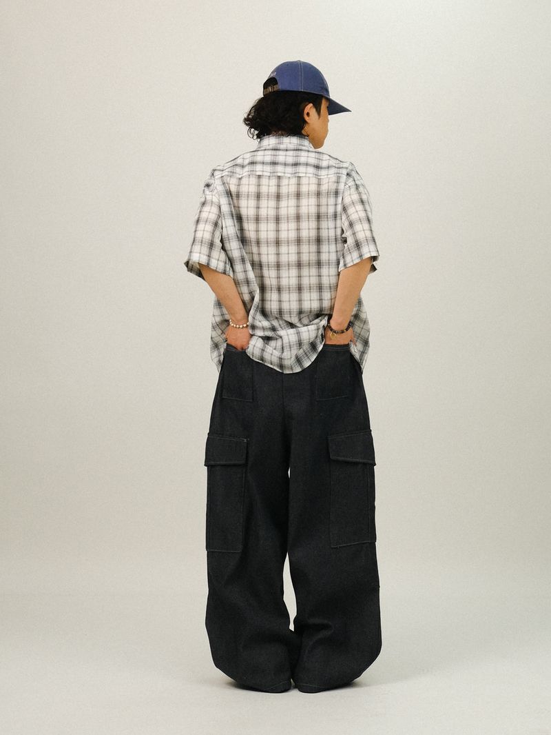 AD Non-fade Big Cargo Denim Pants