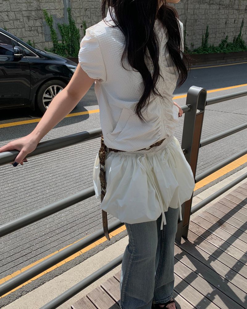 Puff shirring jumper