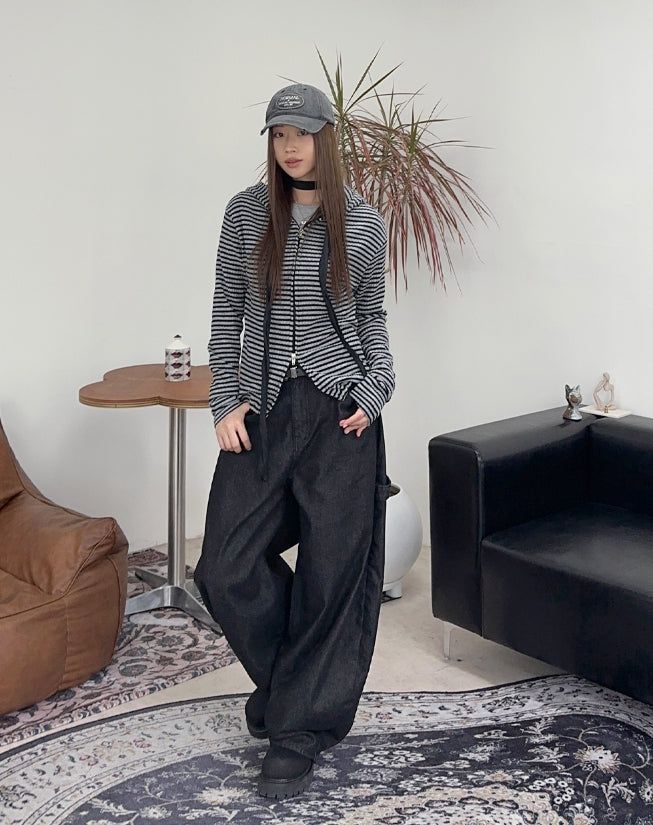Cardin Leopard Cross Denim Pants