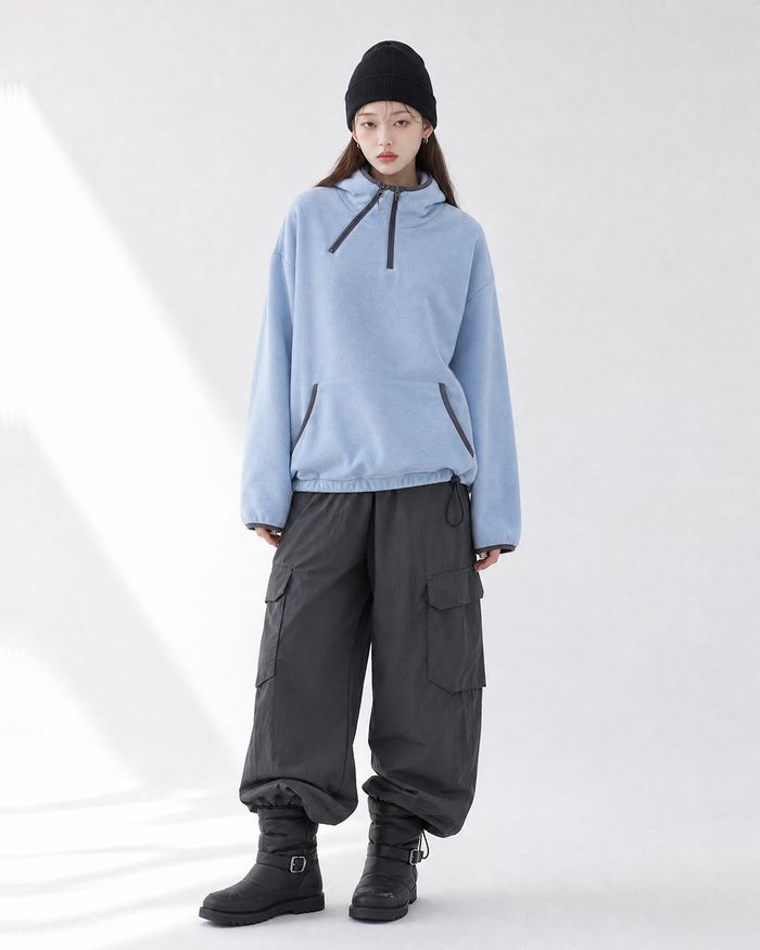 (UNISEX) アルプス 2 ジップ フリース フーディー