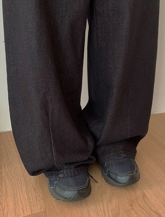 Sankyu Raw Denim Wide Pants