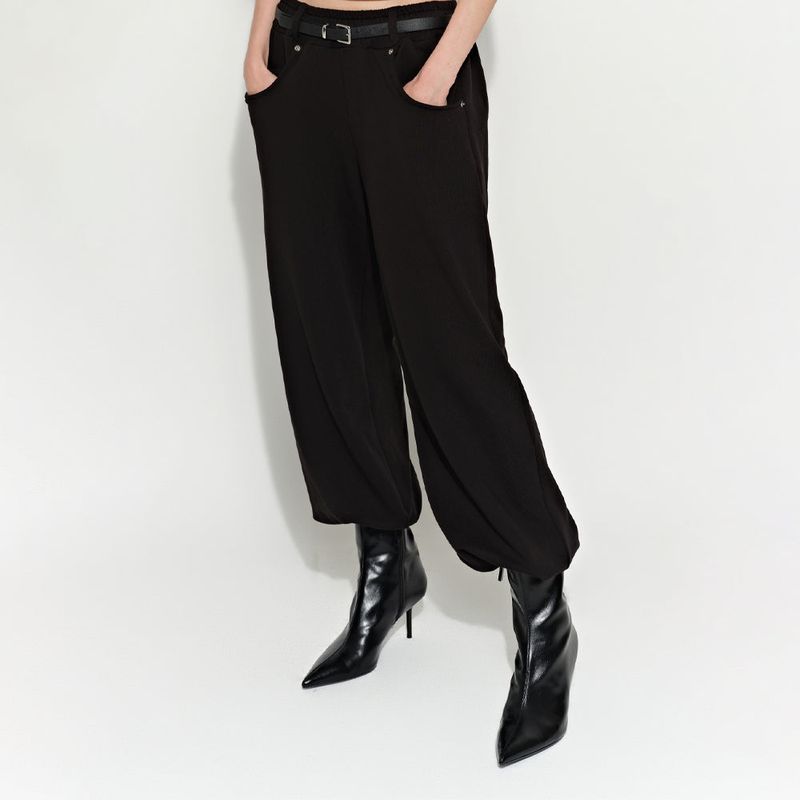 Jean Pocket Wide Pants Black