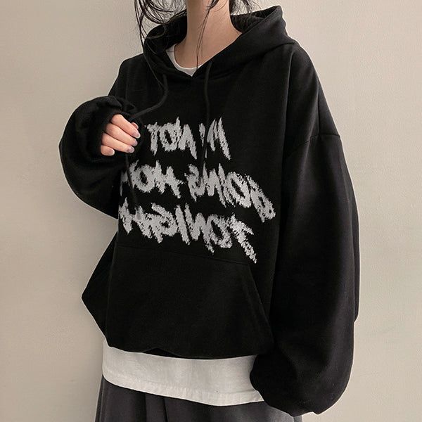 Vaj Lettering Over Hoodie